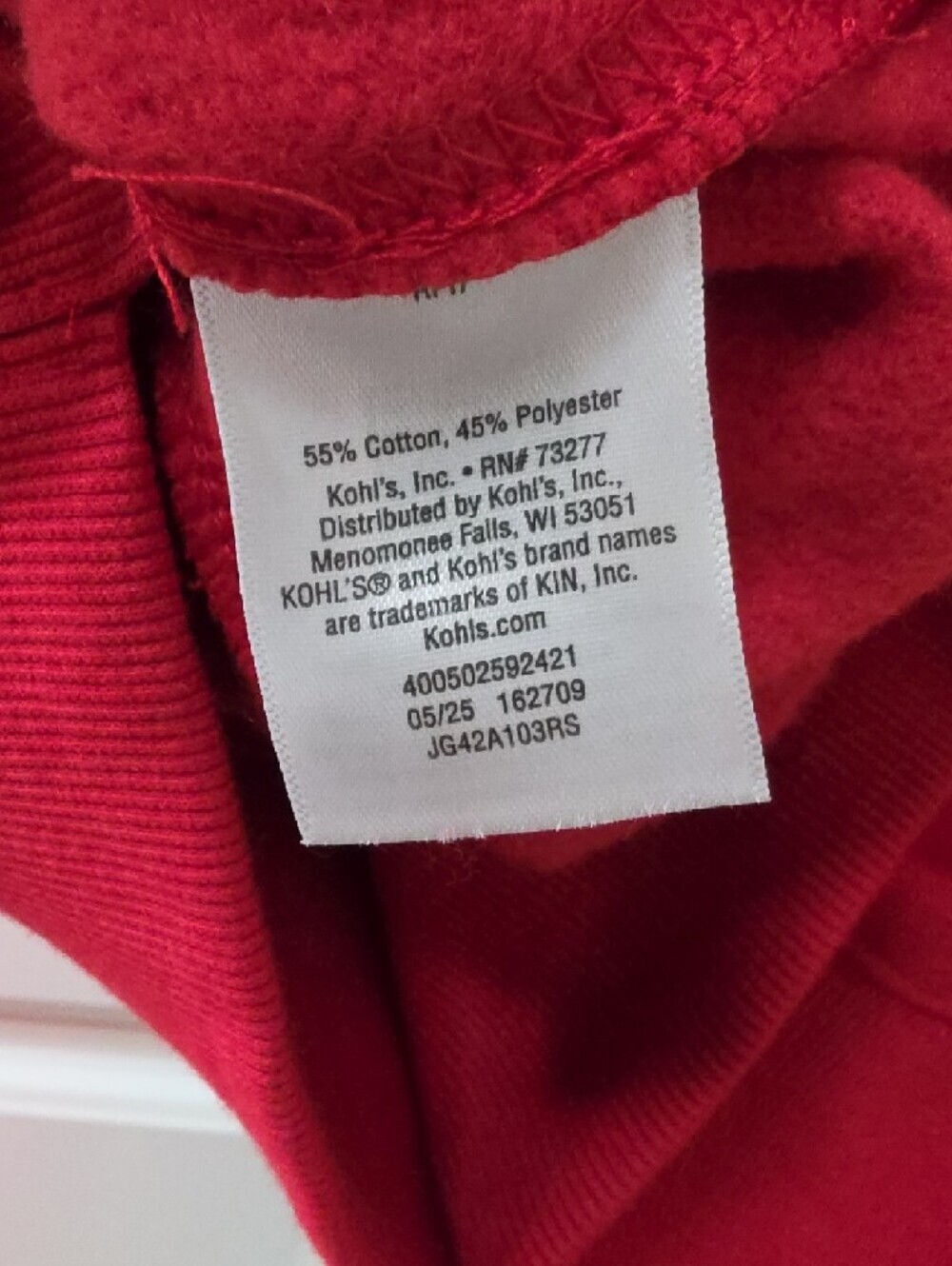 SO Cropped Red Crewneck Sweatshirt - Medium - Picture 6 of 8